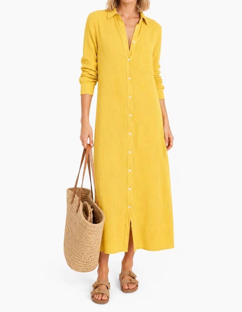 NEW FELICITE boyfriend maxi dress in dandelion